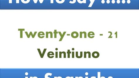 how do you say twenty in spanish.